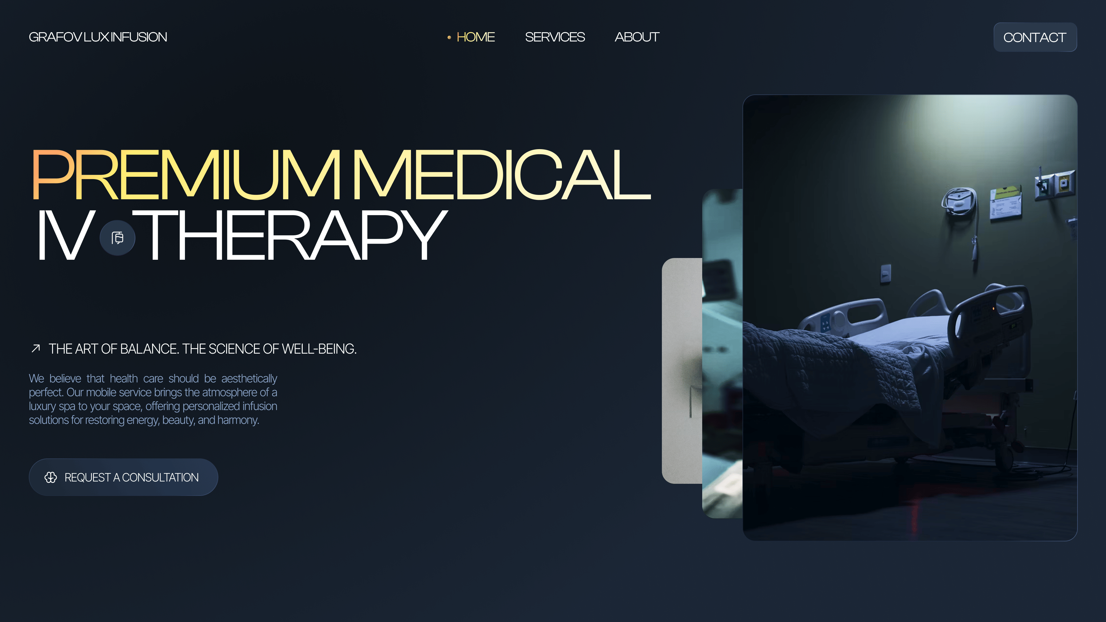 Темный вариант интерфейса medical therapy