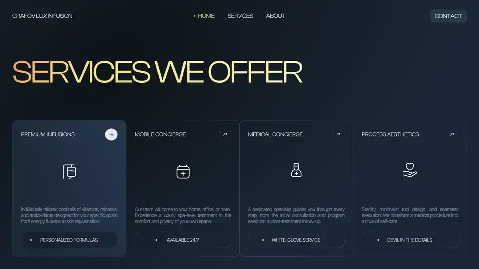 Интерфейс проекта Medical Therapy от Genesis Studio